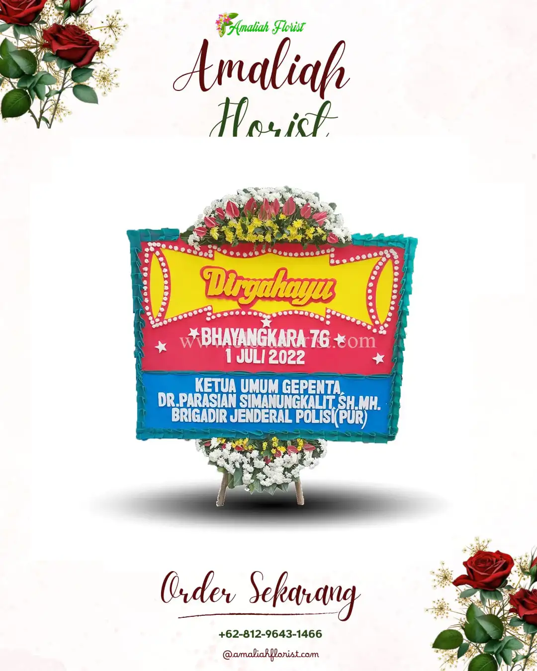 Papan Bunga HUT Ulang Tahun Jati Sari